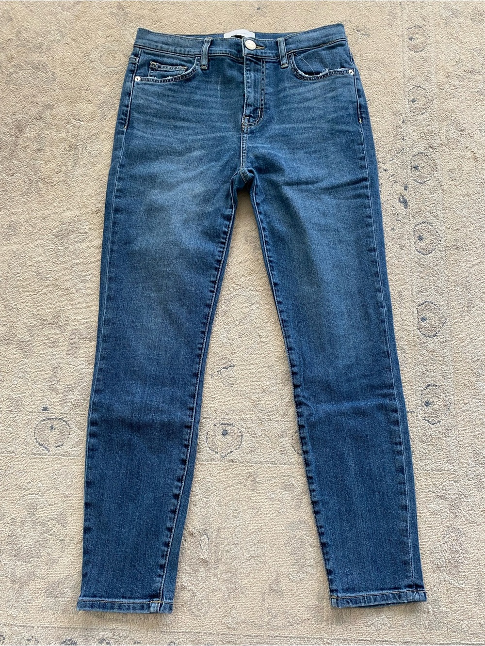 Current/Elliott Mid-High Rise Skinny Jeans Medium Wash Blue Size 29